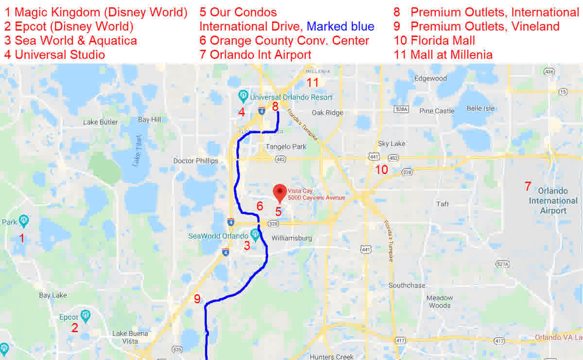 Vista Cay with convention center nearby